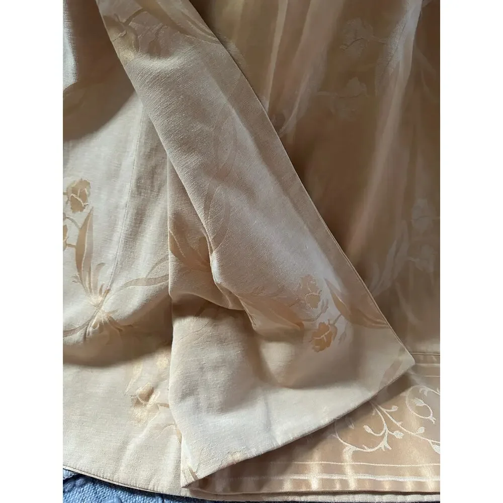 Tablecloth Jacquard 114x60” gold floral damask luxury